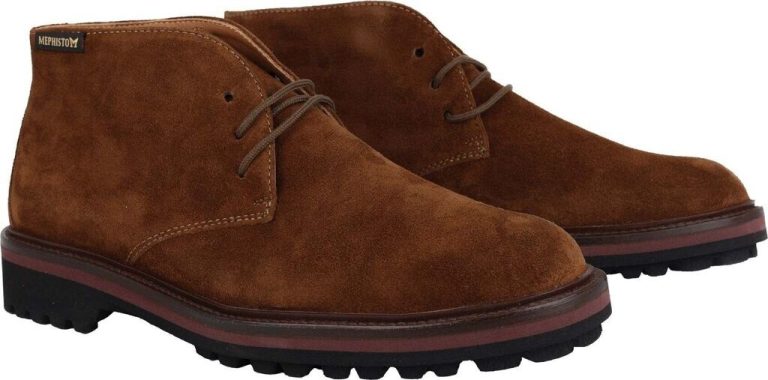 Mephisto BERTO  bruine nette heren suede veter enkellaars